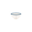 Jab Vintage Cream/Blue Rim Enamel Look Round Bowl 125X60Mm
