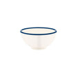 Jab Vintage Cream/Blue Rim Enamel Look Round Bowl 175X80Mm