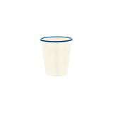 Jab Vintage Cream/Blue Rim Enamel Look Tumbler 80X90Mm