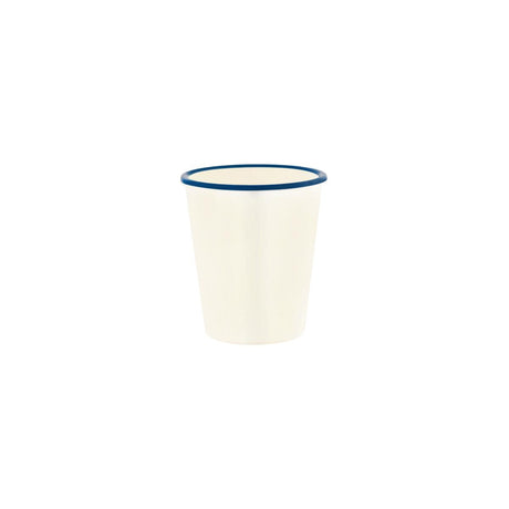 Jab Vintage Cream/Blue Rim Enamel Look Tumbler 80X90Mm