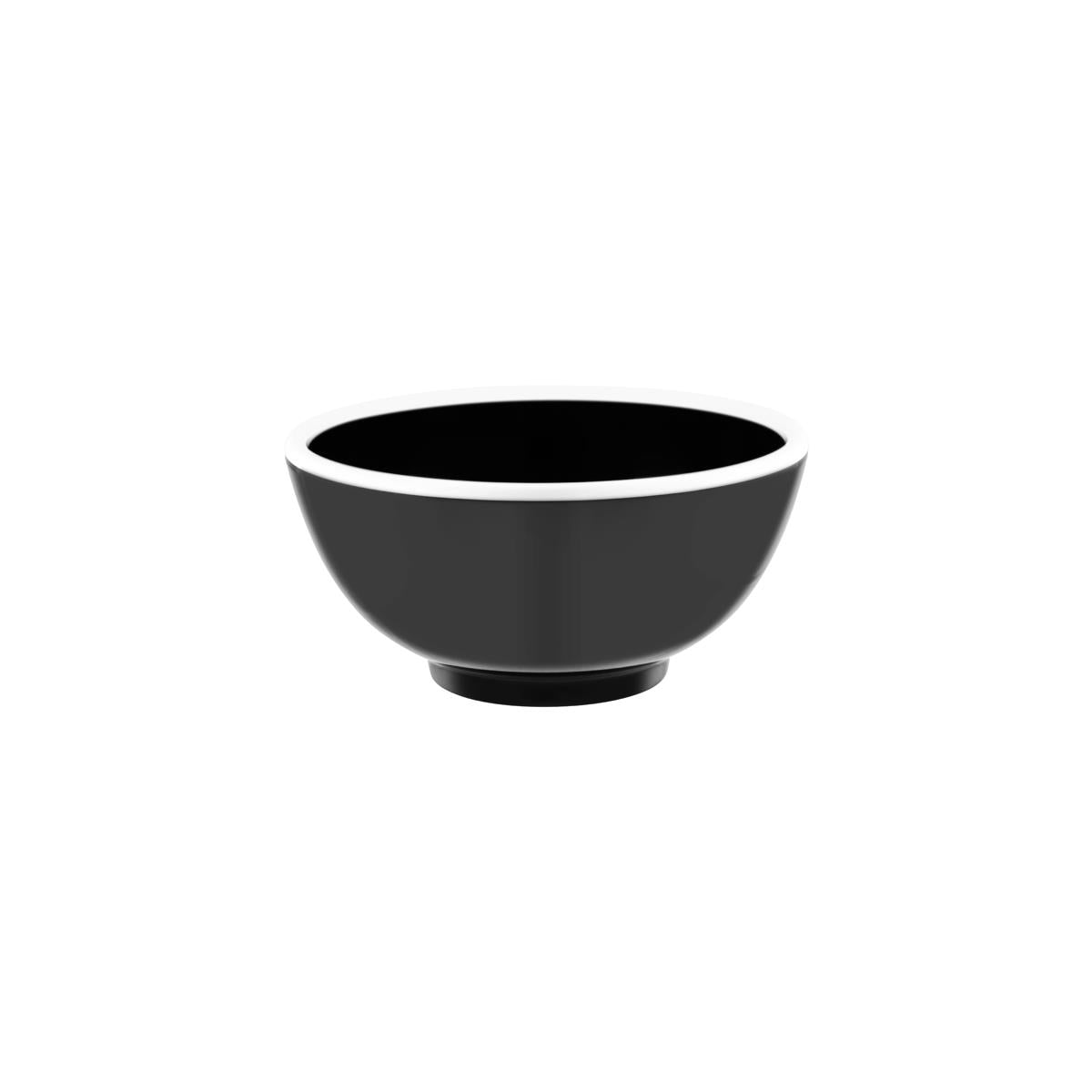 49945 - Jab Vintage Black/White Rim Enamel Look Round Bowl (Set of 6) - Image 3