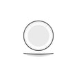 Jab Vintage White/Black Rim Enamel Look Round Plate 190Mm