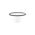 Jab Vintage White/Black Rim Enamel Look Round Bowl 175X80Mm