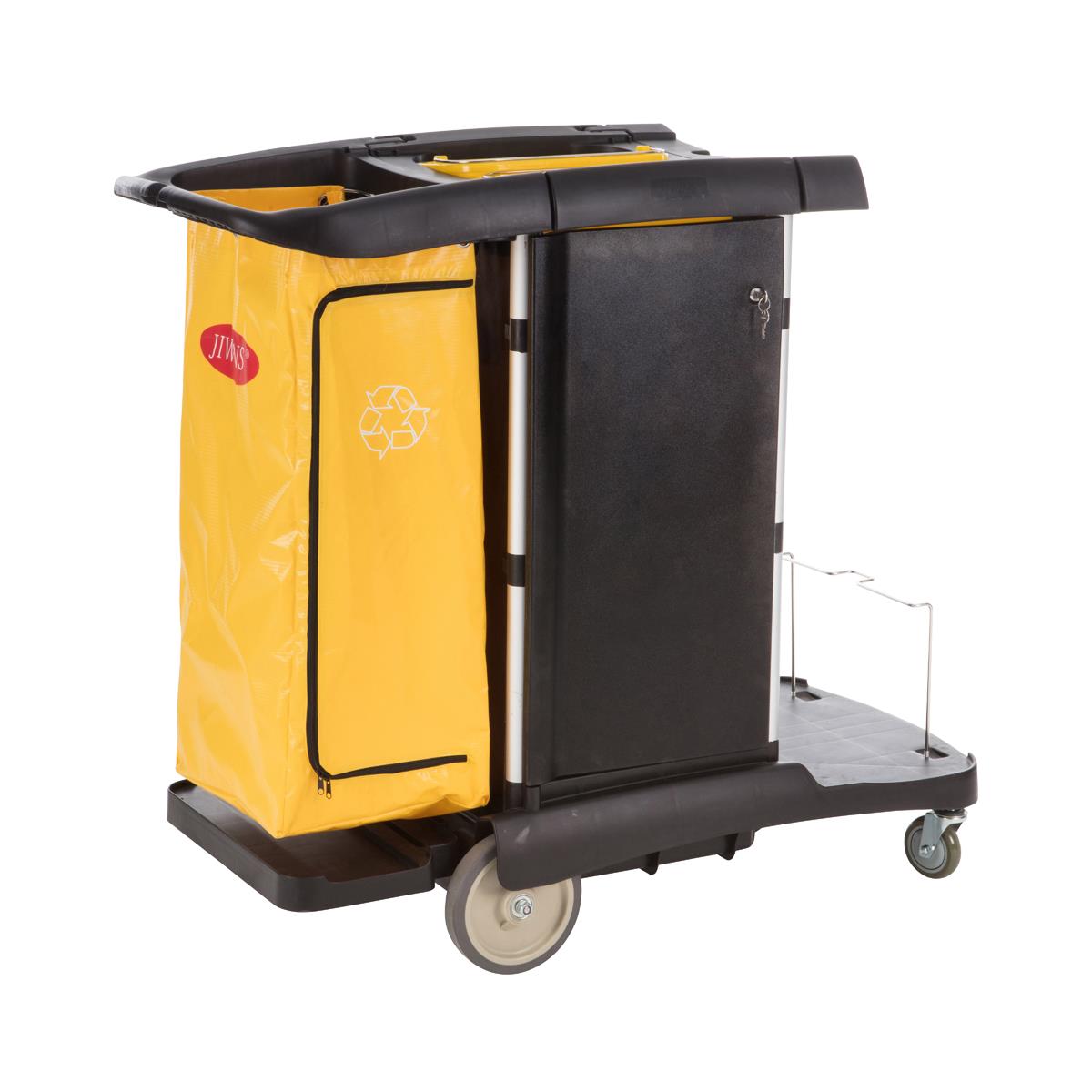Jiwins Innovative Cleaning Cart Black Pp 1262x570x1115mm