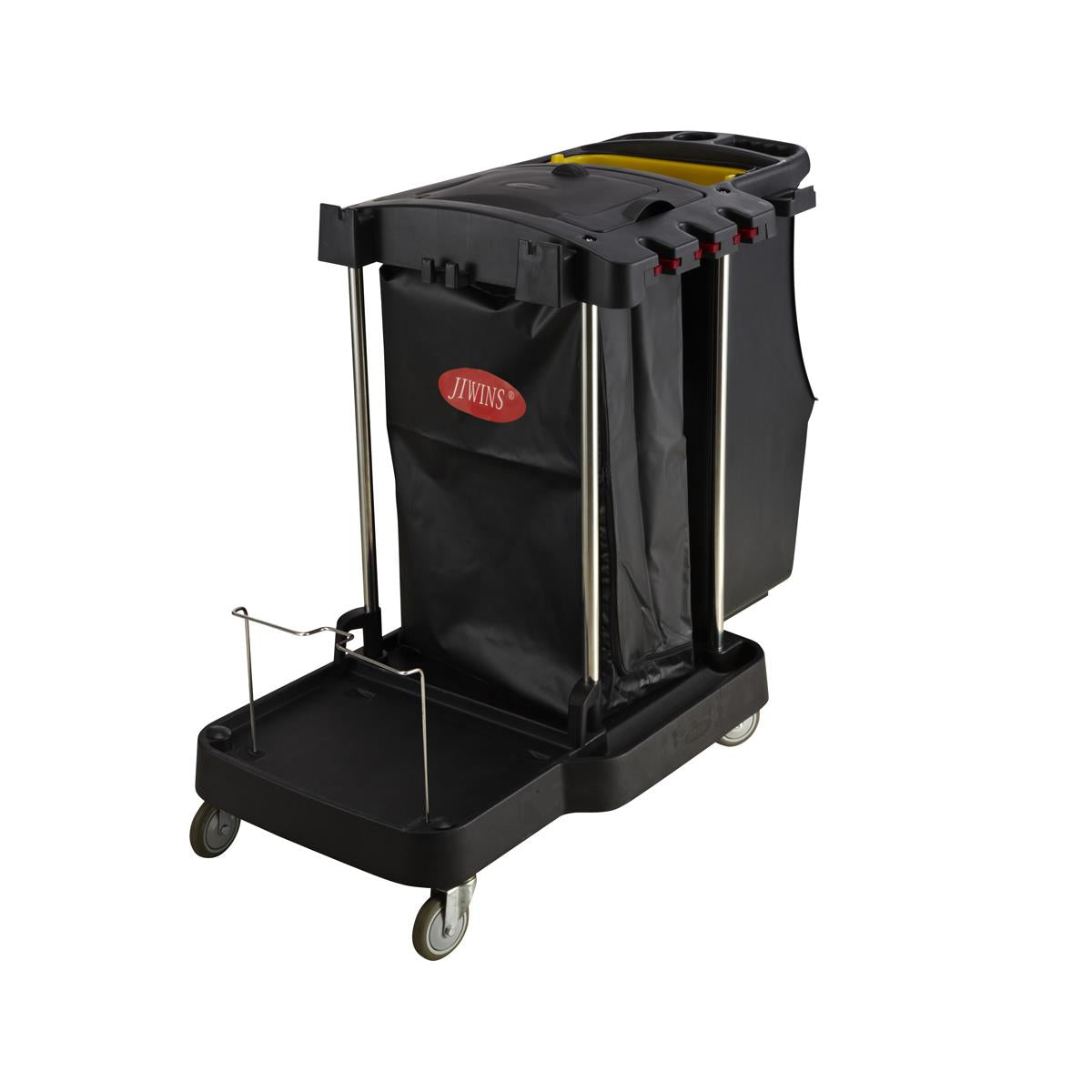 Jiwins Compact Cleaning Cart Black Pp 1260x575x1129mm