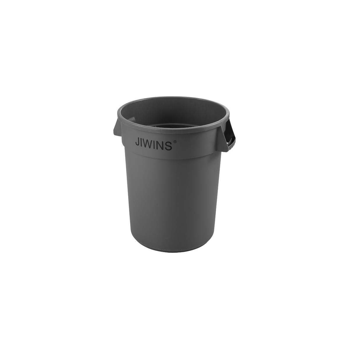 Jiwins Round Recycle Bin Grey Pe 492x584mm 75.7L