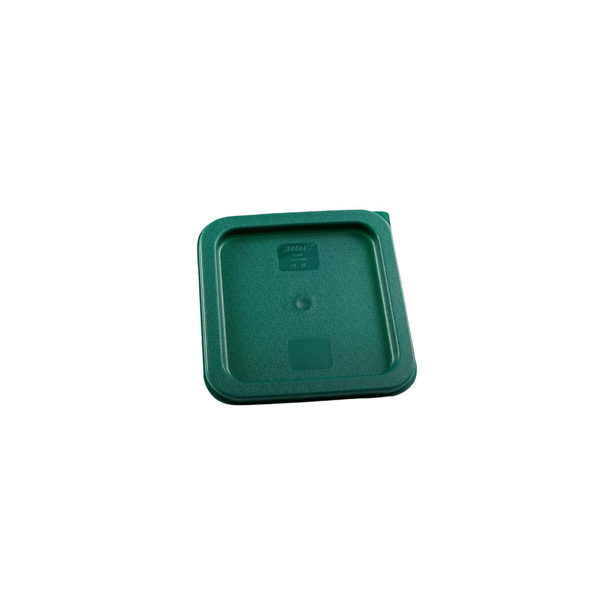 Jiwins Lid For Square 2/4L Container Green Pe 187x187x17mm (Sold in sets of 12)
