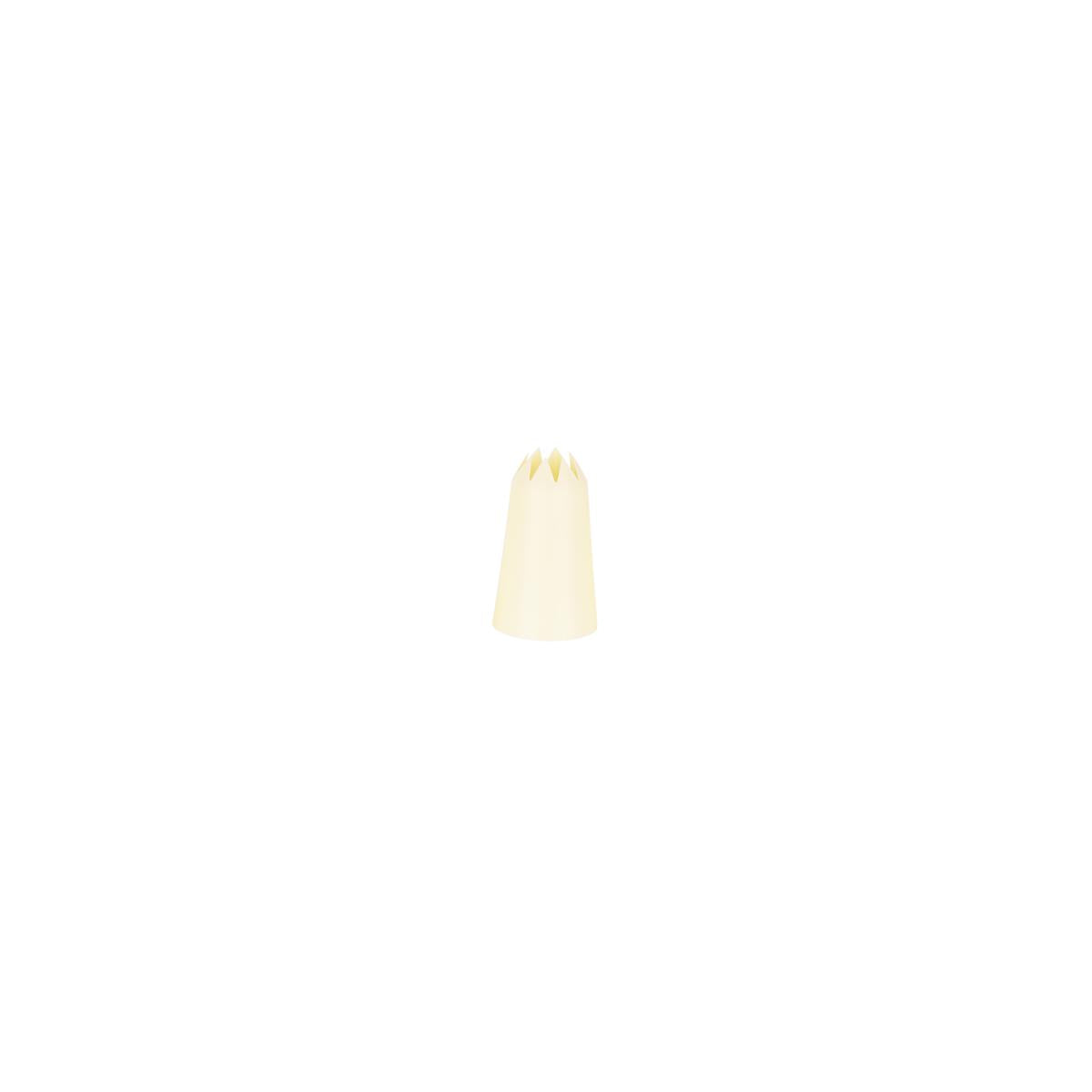 Chef Inox Thermo Decorating Tube Star Plastic 3mm White