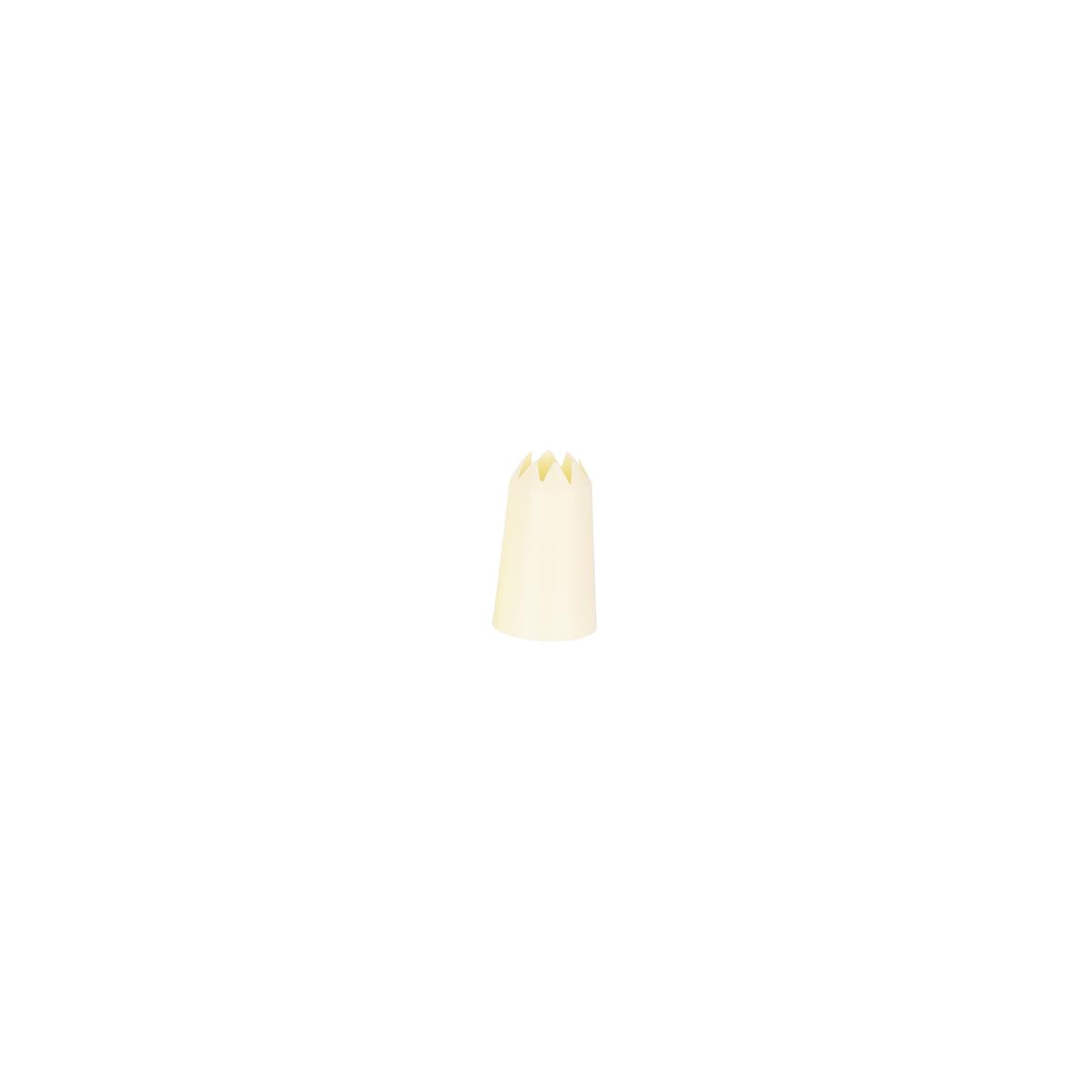 Chef Inox Thermo Decorating Tube Star Plastic 3mm White