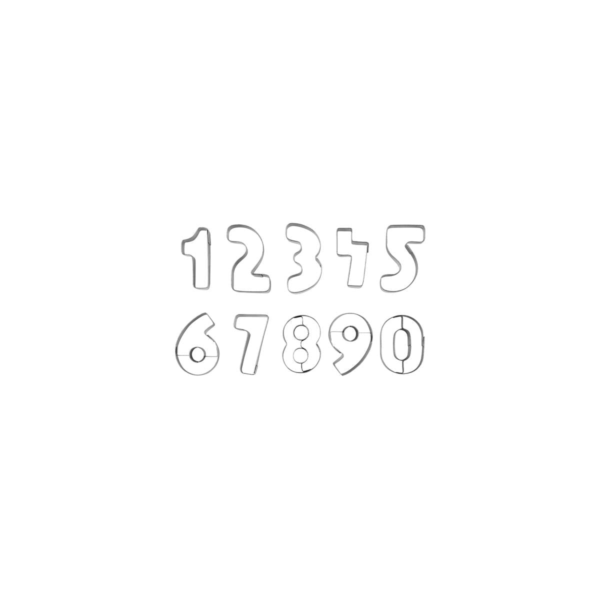 Chef Inox Cutter Set 9Pc Numbers Tin 35mm