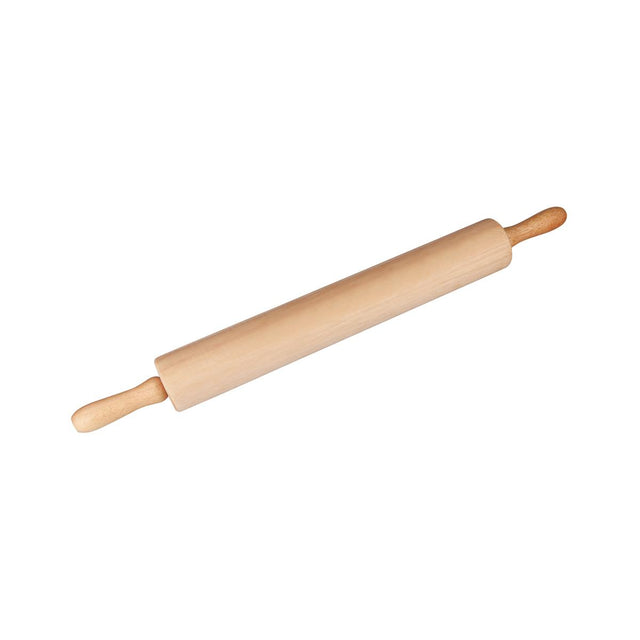 Chef Inox Rolling Pin Wood W/S/S Ball Bearings 70X450Mm