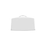 Chef Inox Cake Cover San W/Chrome Hdl300x185mm Clear (Sold in sets of 12)