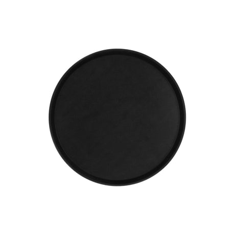 Chef Inox Round Tray Non Slip Plastic 400Mm Black