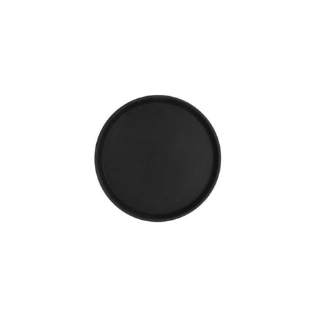 Chef Inox Round Tray Non Slip Fibreglass 280Mm Black