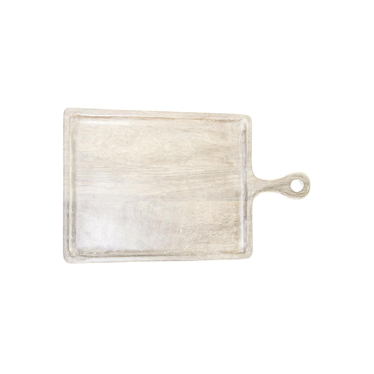 Chef Inox Rect Serving Board W/Hdl Mangowd 300X400X200Mm Whi