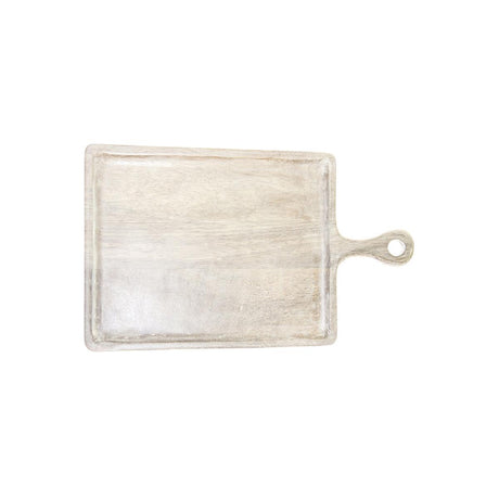 Chef Inox Rect Serving Board W/Hdl Mangowd 300X400X200Mm Whi