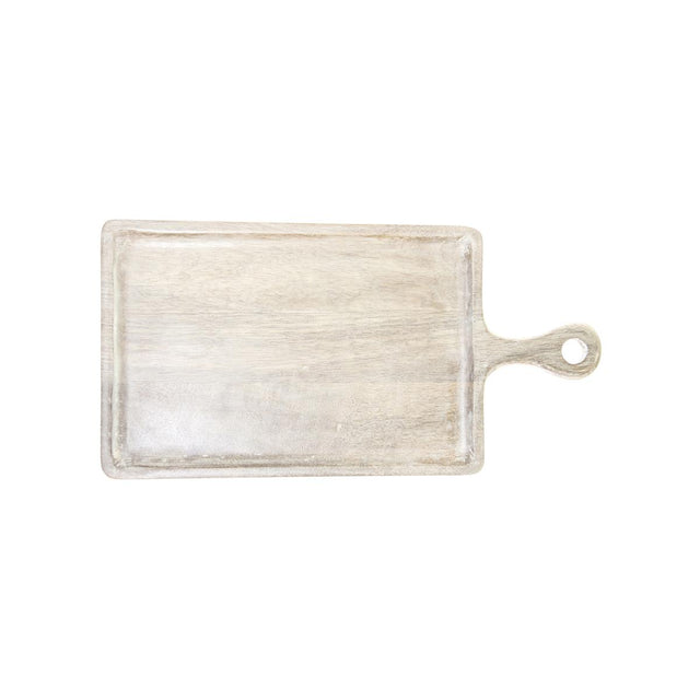 Chef Inox Rect Serving Board W/Hdl Mangowd 520X700X440Mm Whi