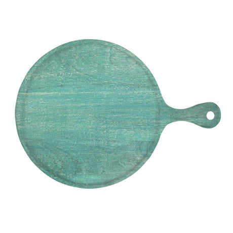 Chef Inox Rnd Serving Board W/Hdl  Mangowd 570X780X35Mm Aqua