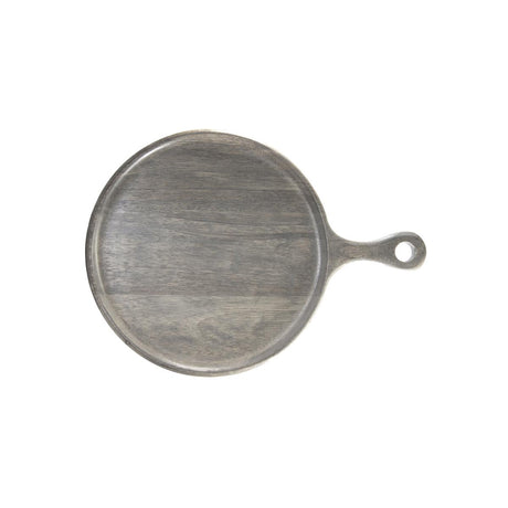 Chef Inox Rnd Serving Board W/Hdl Mangowd 300X400X15Mm Grey
