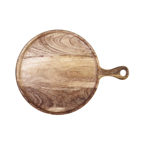 Chef Inox Rnd Serving Board W/Hdl Mangowood 300X400X15Mm Nat
