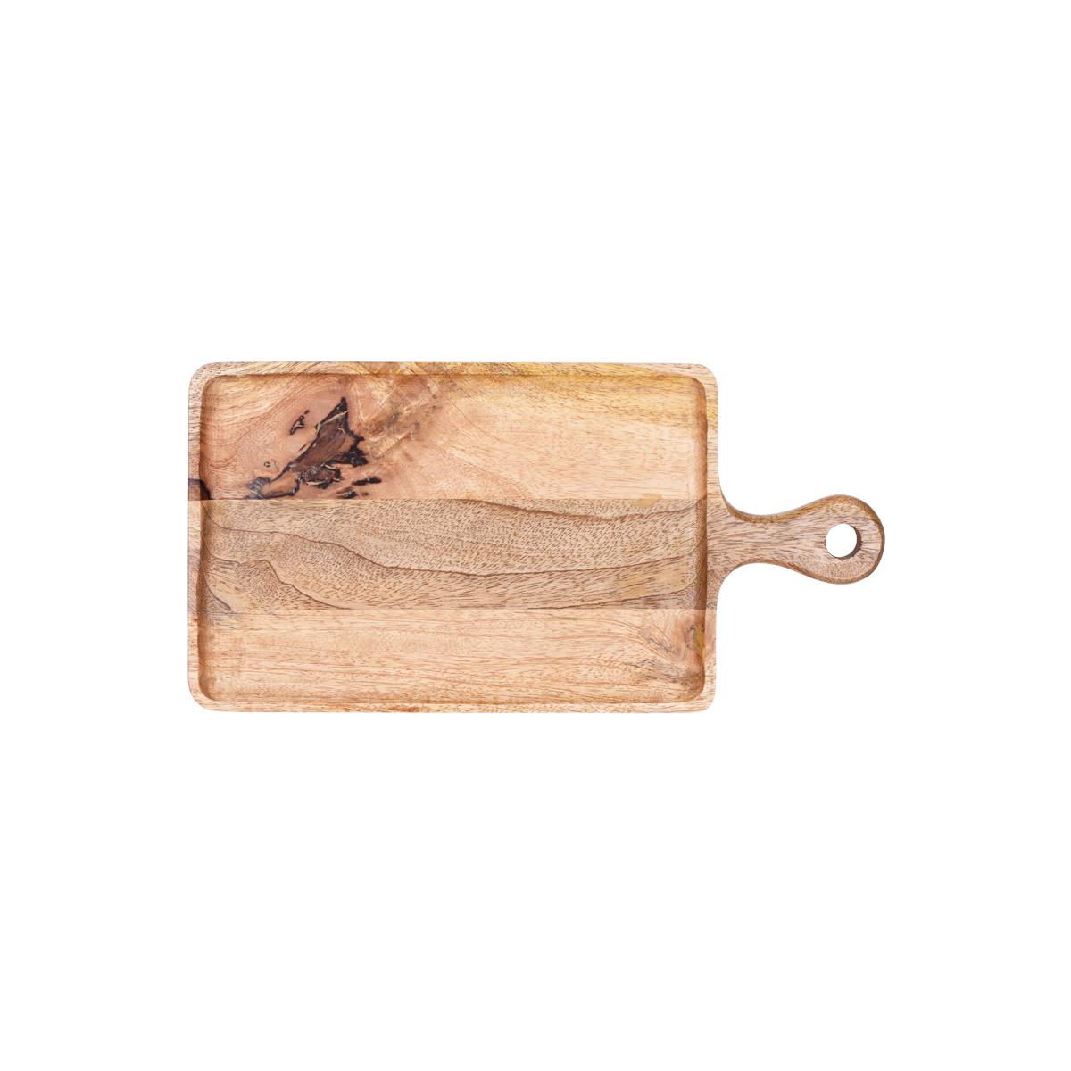 Chef Inox Rect Serving Board Mangowood Natural
