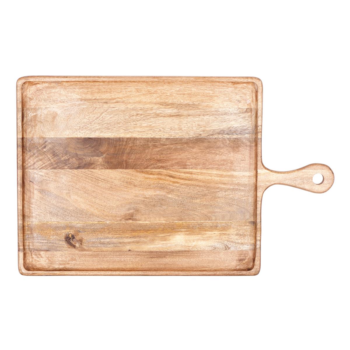Chef Inox Rect Serving Board Mangowood Natural