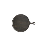 Chef Inox Rnd Serving Board W/Hdl Mangowood 250X350X15Mm Drk