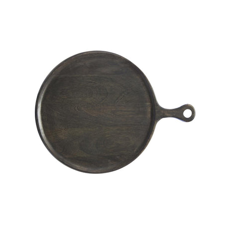 Chef Inox Rnd Serving Board W/Hdl Mangowood 300X400X15Mm Drk