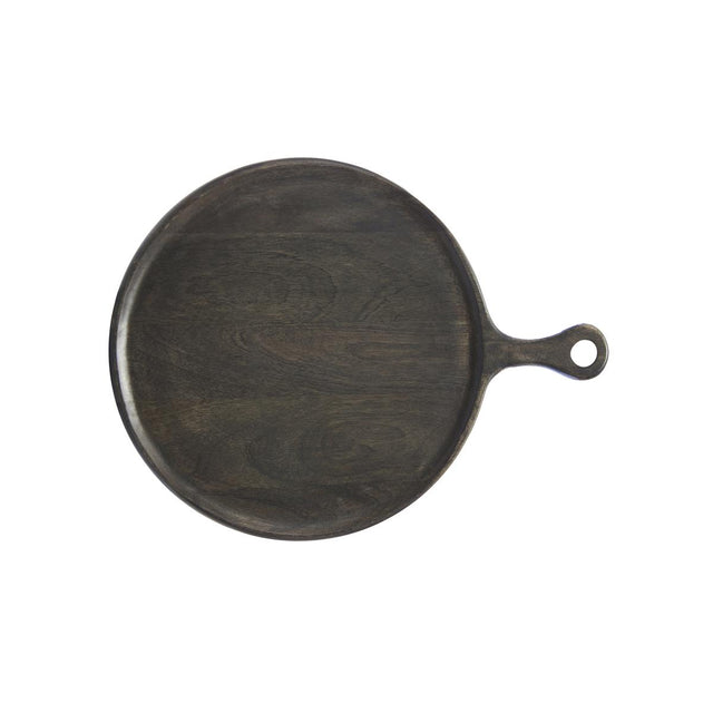 Chef Inox Rnd Serving Board W/Hdl Mangowood 300X400X15Mm Drk