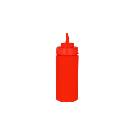 Chef Inox Squeeze Bottle Wide Mouth Pp 480Ml/16Oz Red