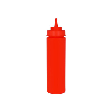 Chef Inox Squeeze Bottle Wide Mouth Pp 720Ml/24Oz Red