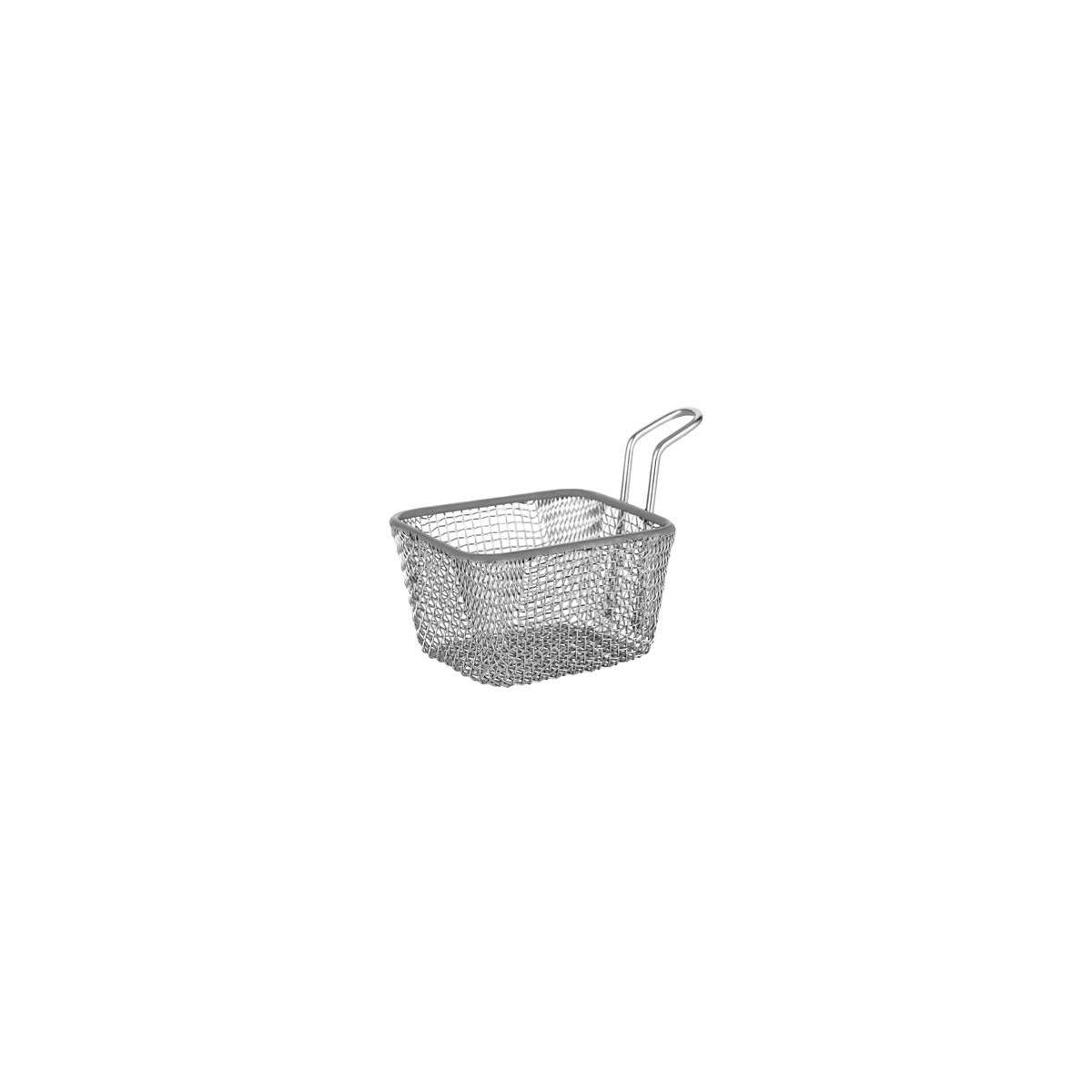 Chef Inox Rectangular Serving Basket W/Hdl Wire 100X90X6
