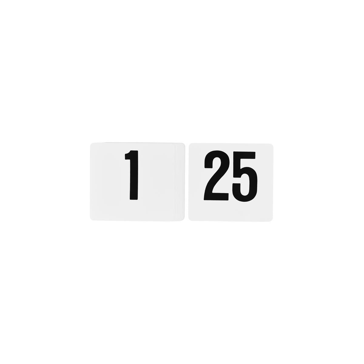 Tablekraft Table Number Set Black On White Pvc