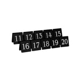 Chef Inox Table Number Set White On Black 75X55Mm 11-20