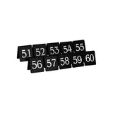 Chef Inox Table Number Set White On Black 75x55mm