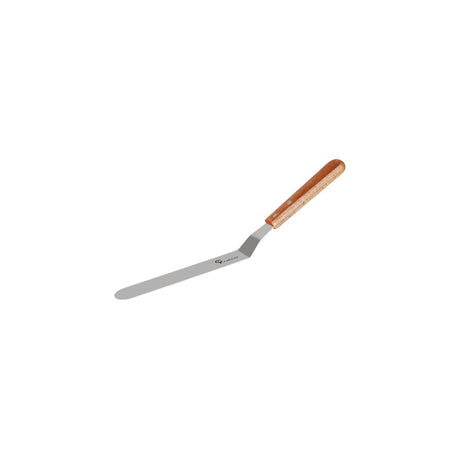 Chef Inox Spatula Cranked S/S W/Wooden Hdl 200X30Mm 8"/330Mm