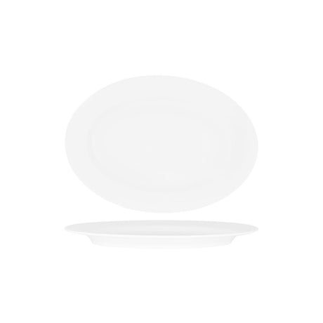 Superware Oval Platter 300Mm Rimmed White (20123)