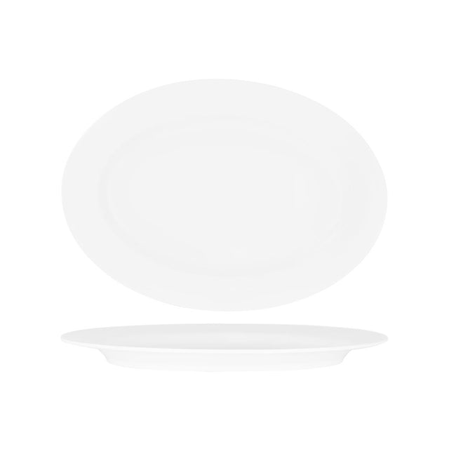 Superware Oval Platter 360Mm Rimmed White (20124)