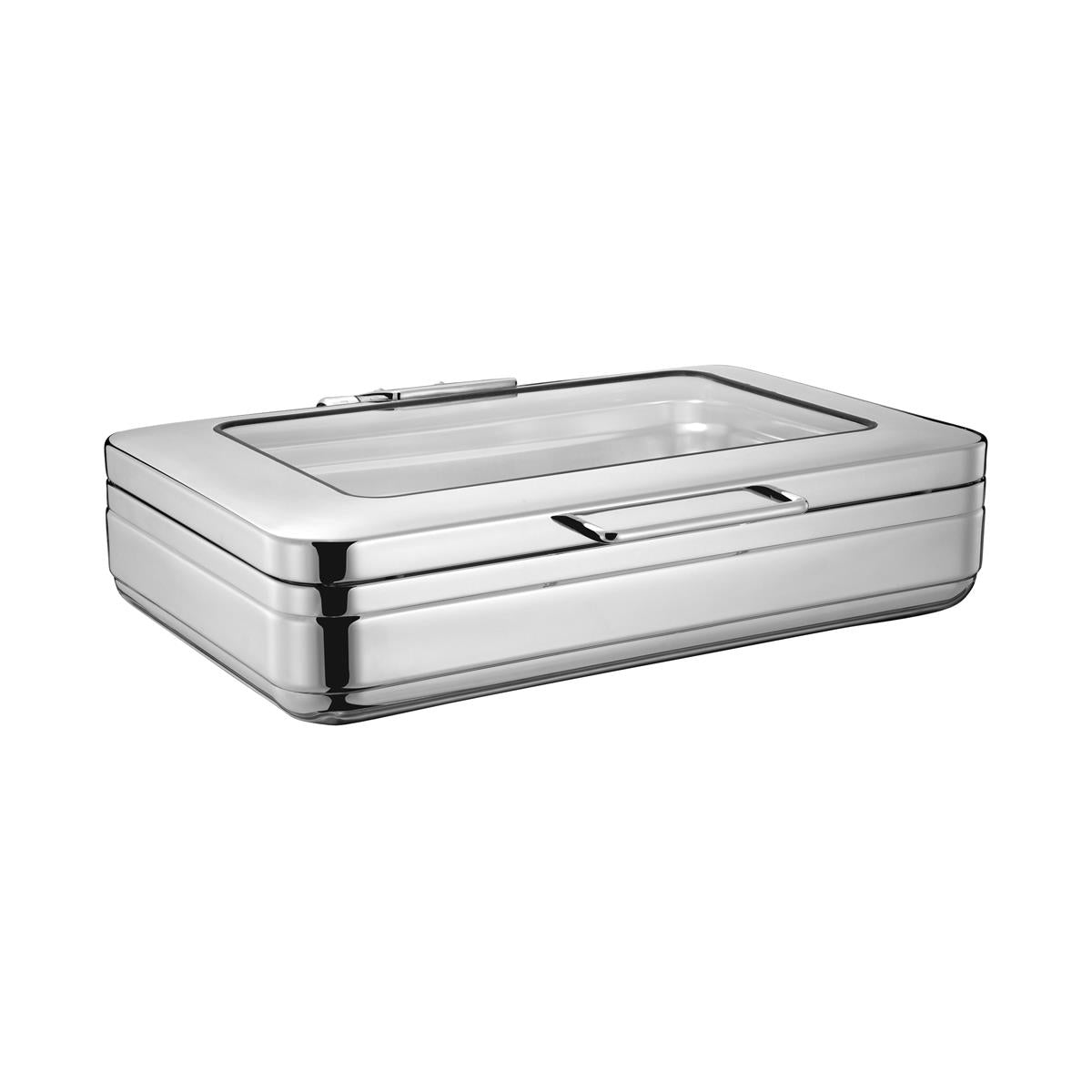 Chef Inox Rect Chafer Induct W/Glass Lid 18/8 1/1