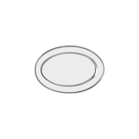 Chef Inox Oval Platter Rolled Edge S/S 350Mm