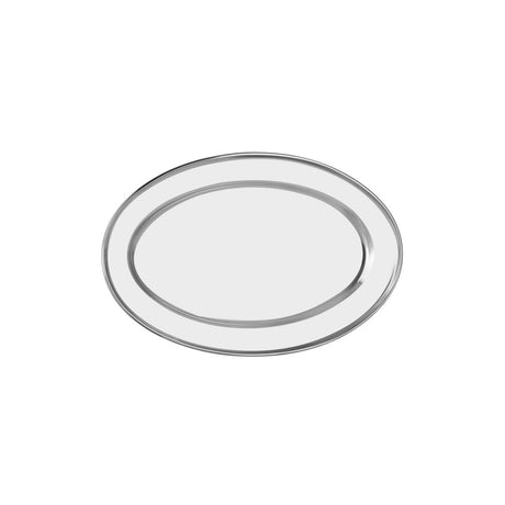 Chef Inox Oval Platter Rolled Edge S/S 400Mm