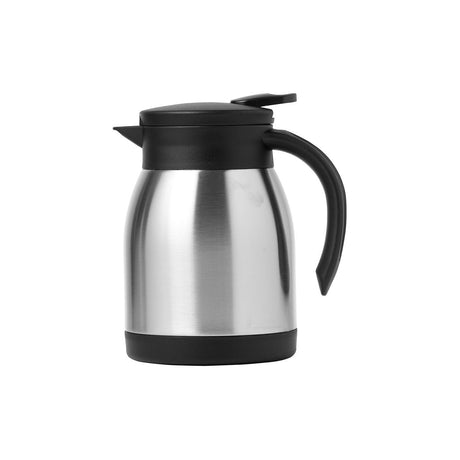 Chef Inox Serve Jug Flat Lid Satin Push Button 155Mm 600Ml