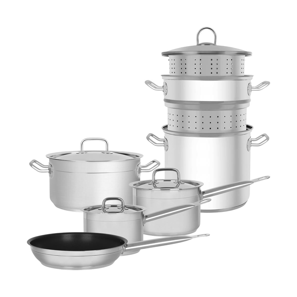 Chef Inox Professional Cookware Set 7Pc S/S