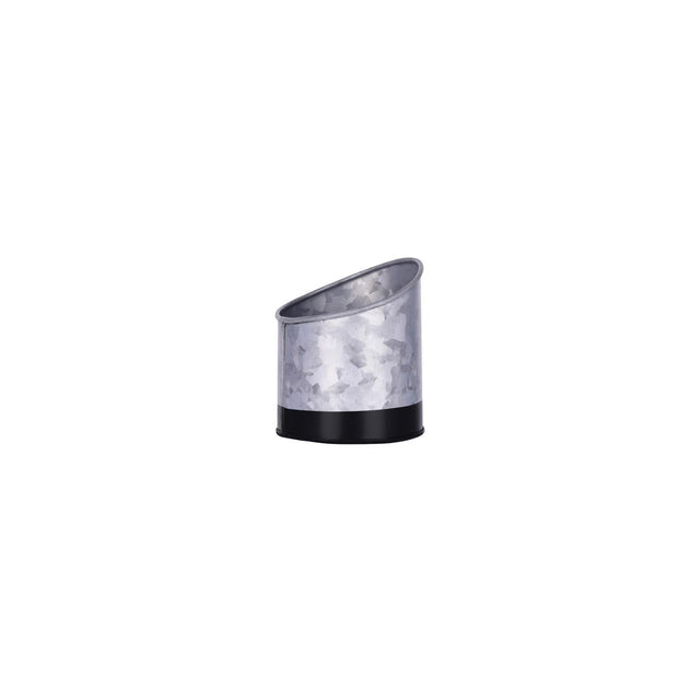 Chef Inox Coney Is Galvanised Slant Pot 105X115Mm Dipped Blk