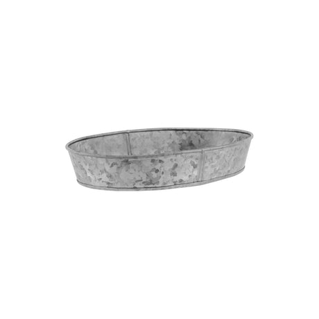 Chef Inox Coney Is Galvanised Oval Tray 270X190X45Mm