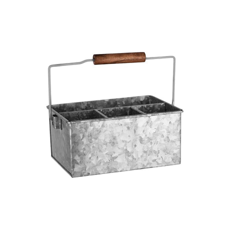 Chef Inox Coney Is Galv Caddy 4-Comp W/Hdl 250X180X115Mm