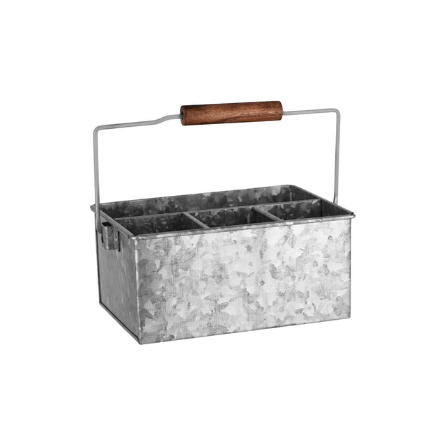 Chef Inox Coney Is Galv Caddy 4-Comp W/Hdl 250X180X115Mm