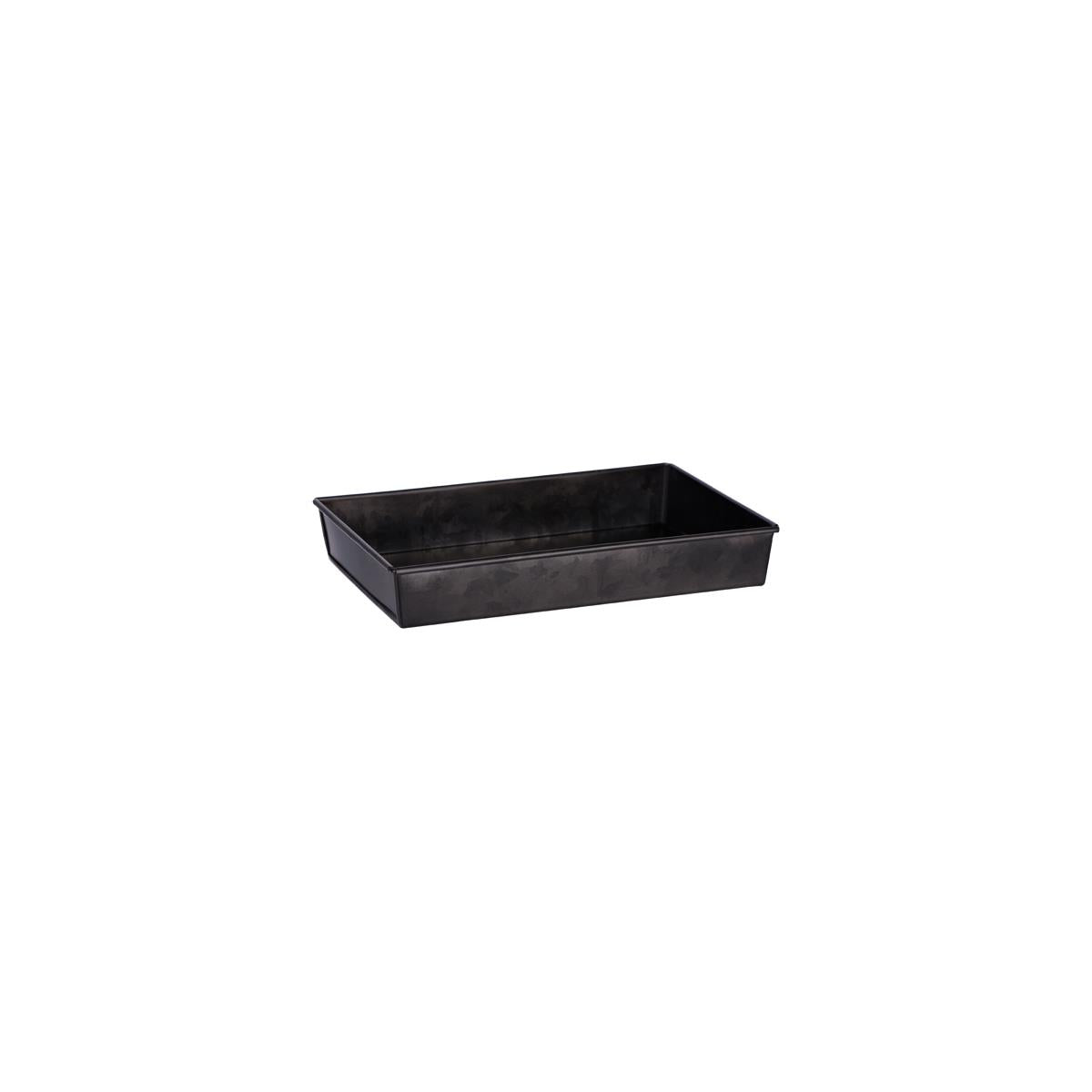 Chef Inox Coney Is Galv Blk Rect Tray Flared
