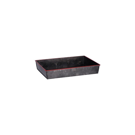 Chef Inox Coney Is Galv Blk Rect Tray Flare 240X160X40Mm Red
