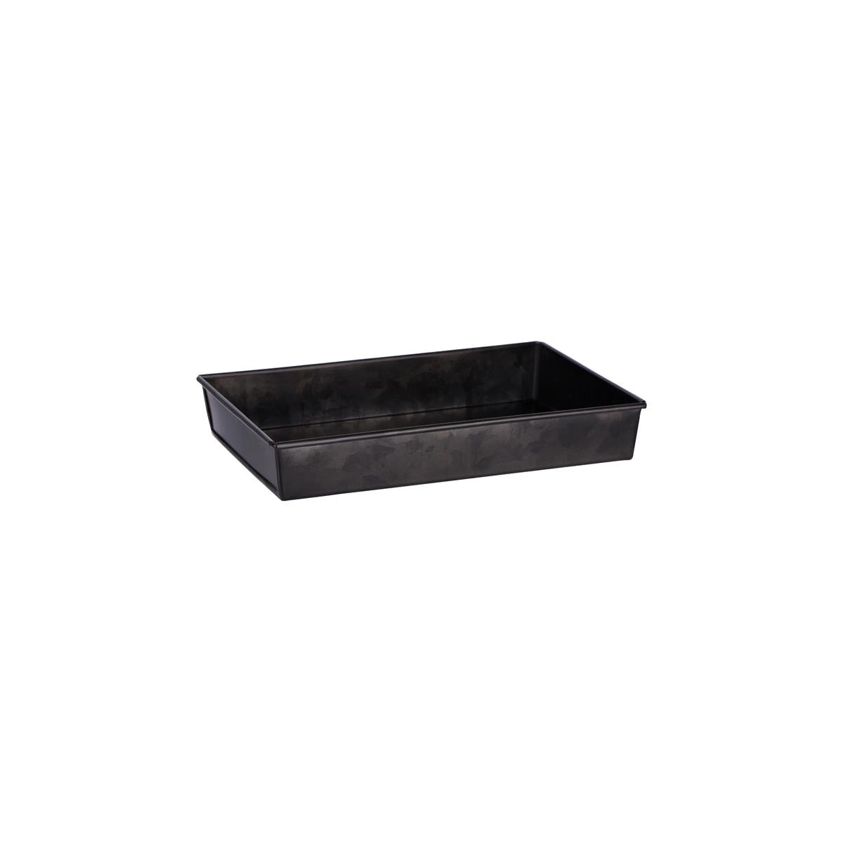 Chef Inox Coney Is Galv Blk Rect Tray Flared
